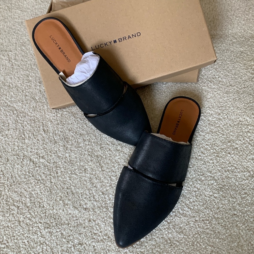 Brand New Lucky Brand Bestru Mules, women’s size 10